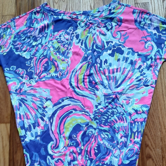 Lilly Pulitzer Lowe Dress Coastal Retreat Blue Pink Yellow White Short Mini S - Picture 12 of 16